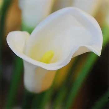 Augstas kvalitātes 63cm Nekustamā Touch callalily PU Mākslīgie Ziedi zīda Ziedi Mājas rotājumi Kāzu Puse