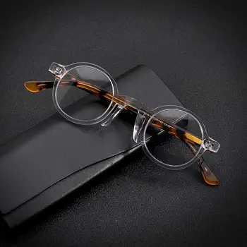 Augstas Kvalitātes Acetāta Radošo Apaļas Brilles, Ietvari Vīrieši Sievietes Vintage Optisko Recepšu Brilles Roku darbs Retro Brilles