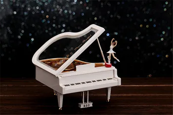 Augstas Kvalitātes DIY Puses Izliekts Music Box Pārvietošanās noteikta Ar Baleta Meitene Klavieru Mūzikas kastes carrossel Balerīna Mūzikas Kastē, kas Dāvanu