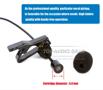 Augstas Kvalitātes Melnas Krāsas Sieviešu Skrūves Vītne Bloķēšanas 3.5 mm Jack Stereo Kontaktdakša Lavalier Mikrofons Bezvadu BodyPack Raidītājs