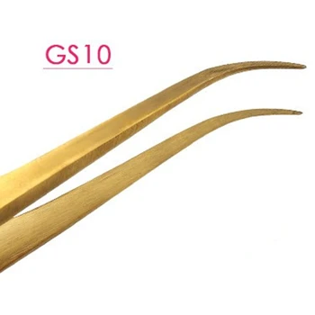 Augstas kvalitātes nerūsējošā tērauda Gold plating pincetes 3D 6D skropstas tweezer skropstu pieaudzēšanas darbarīkus bezmaksas piegāde