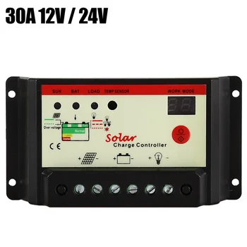 Augstas kvalitātes saules uzlādes kontrolieris LED gaismas displejs 10.A 20A 30A 12V/24V kontrolieris SC2430