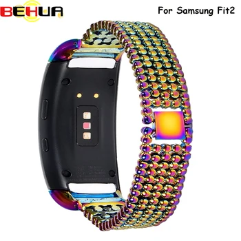 Augstas Kvalitātes skatīties joslas Nerūsējošā Tērauda Aproce Joslu Samsung Rīku Fit2 SM-R360 Smart Pulksteņu Siksniņas Rīku uzstādīt 2 Watchbands