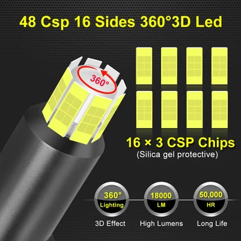 Augstas lūmeni 3D CSP 20000LM bezvadu H8, H11 Miglas lukturi h7 LED Lukturu HB3 9005 HB4 9006 H10 H16 LED H1 360° Kļūdu Bezmaksas Auto Lampu