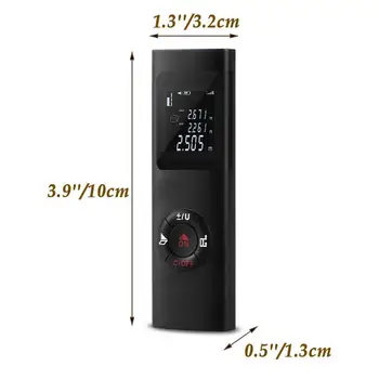 Augstas Precizitātes Range Finder 40M Ultra-Mini USB Uzlādes Kabatas Range Finder Attāluma Mērītāja Testa Rīks