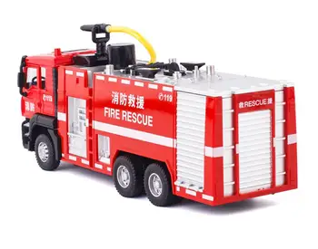 Augstas simulācijas 1:50 sakausējuma pull atpakaļ, ūdens tvertnes fire truck modeli,sprinkleru kravas automašīnu rotaļlietas,simulācijas skaņas un gaismas,bezmaksas piegāde