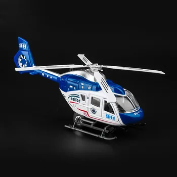 Augstas simulācijas policijas helikopters sakausējuma modeli, gaismas mūzika atpakaļ dzenskrūves pagrieziena bērnu rotaļlietas bērniem dāvanas