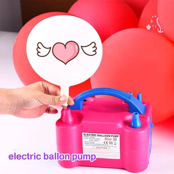 Augstsprieguma Dubultu Caurumu AC Piepūšamās Electric Balloon Sūknis, Gaisa Balonu Sūknis, Elektriskie gaisa Balonu Piepūšanas Sūknis Portatīvo Gaisa Pūtējs