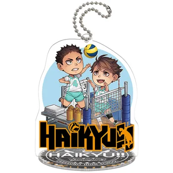 Augstums 9cm Haikyu!! LAI TOP Anime Rīcības Attēls Rotaļlietu Akrila Keychain Dekoratīvie Rotājumi