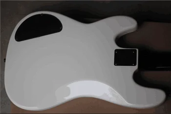Augstākās kvalitātes FDPB-6019 balto krāsu cieto basswood ķermeņa rožkoka fretboard atpakaļ kakla, 4 stīgas, Precision Bass , Bezmaksas piegāde