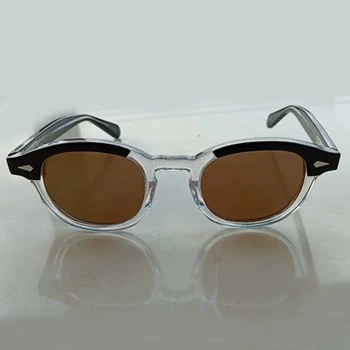 Augstākās kvalitātes Johnny Depp Saulesbrilles Vīriešiem, Sievietēm Polarizētas Saules brilles Acetāts Briļļu rāmis Braukšanas Toņos Zīmola Dizainere Z083-2