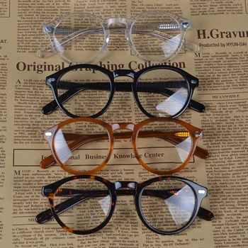 Augstākās kvalitātes Kārta retro Acetāta rāmis optiskās brilles rāmis notīrīt lēcu brilles rāmis sievietēm, vīriešiem, tuvredzība, briļļu recepti