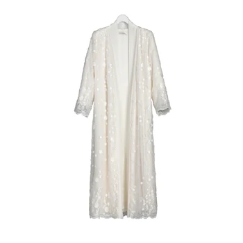 Augstākās Kvalitātes Zīda Satīna Ziemas Samta Izšuvumi Sieviešu Garo Tērpu Komplekti ar garām Piedurknēm, Elegants Dāmas Sleepwear 031
