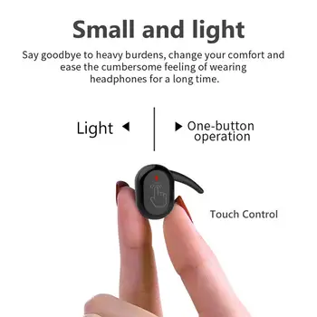 Austiņas Bezvadu TWS Sporta Austiņas Earbuds Touch Bluetooth 5.0 Austiņas Ūdensizturīgs Ar Mikrofonu Priekš iPhone, Samsung un Huawei