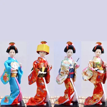 Austrumu Japānas Brokāta Kimono Kabuki Lelle Geišas Attēls Statuetes Statuefor Mājas Istabā Viesnīcā, Rakstāmgalds, Skapji Dekors Mākslas Amatniecības