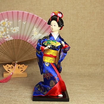Austrumu Japānas Brokāta Kimono Kabuki Lelle Geišas Attēls Statuetes Statuefor Mājas Istabā Viesnīcā, Rakstāmgalds, Skapji Dekors Mākslas Amatniecības
