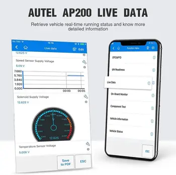 Autel AP200 Bluetooth OBD2 Skeneris Kodu Lasītājs Pilnu Sistēmas Diagnostikas Rīks diagnostikas skeneris PK MK808 easydiag 3.0 ThinkDiag