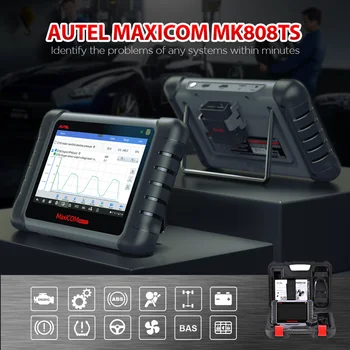 Autel MaxiCOM MK808TS OBD2 Bluetooth Skeneris Automašīnu Diagnostikas Skenēšanas Rīks OBD 2 Kodu Lasītājs Programing TPMS Sensors PK MK808 MP808