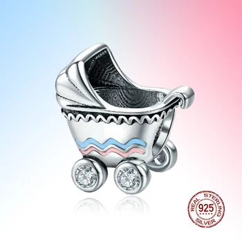 Autentisks Bijoux 925 Sterling Silver Dzīves ratiņus Metāla Pērlītes Piekariņu Piekariņi par Rokassprādzi Dzimšanas dienas Dāvanu Anti-alerģija