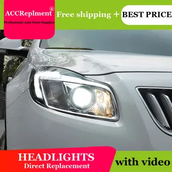 Auto Apgaismojumu, Stilu, LED Galvas Lukturis par Buick regal led priekšējie lukturi 2009. - 2013. gadam hid H7 Q5 Bi-Xenon Lēcu angel eye tuvās gaismas