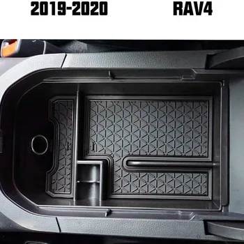 Auto Centrālais roku Balsts Glabāšanas Kaste Vidusskolas Uzglabāšanas Centra Konsole Organizators ir Savietojams Toyota RAV-4 2019 2020 2021