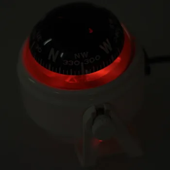 Auto Ceļošanas Jūras Kompass Magnētisko Laivu Jūras Griežas Regulējams Kompass Ar Augstas Kvalitātes LED Gaismas