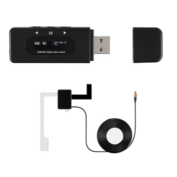 Auto DAB Digitālais Radio Uztvērējs, USB, FM Raidītājs o Broadcast Adapteri