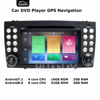 Auto DVD atskaņotājs, GPS navigācijas PAR MERCEDES-BENZ SLK Klases R171 SLK200/SLK230/SLK280 Android8/Android7 Multivides stereo vienības