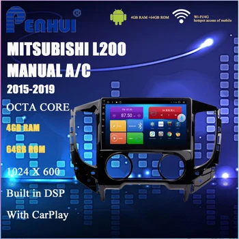 Auto DVD Mitsubishi L200 Trion Starex (-2019) Manuālā/C Automašīnas Radio Multimediju Video Atskaņotājs Navigācija GPS Android 10.0