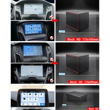 Auto Ekrāna Aizsargs Filmu par Ford Focus 3 4 MK3 MK4-2019 Rūdīts Stikls Auto Navigācijas GPS Ekrāna aizsargplēvi Uzlīme