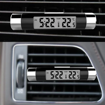 Auto elektroniskais LCD displejs Termometrs Gaisa Ventilācijas Izvads Honda civic accord crv fit pilsētas hornet hrv Subaru Forester Impreza Outback