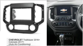 Auto Facia par 2017. gada Chevrolet Colorado/ Pionieris (Auto A/C) Radio Adapteris Panelis Dash Komplekts, Melns, Fascijas Plāksnes Konsoles Bezel