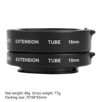 Auto-fokusa AF Extension Tube Komplekts Sony NEX E-Mount Kameru ar Makro Objektīvu Converter Profesionālo Kameru Piederumi