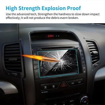 Auto GPS Navigācijas Ekrāna Aizsargs Kia Sorento Auto Interjera HD Skaidrs Mediju Touch LCD displejs Rūdīta Stikla Plēves, Auto Piederumi