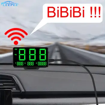 Auto GPS Spidometru, Auto Head Up Displejs Odometra KM/h STUNDĀ C60s/C80 Augstums Displejs Projektoru Big Fonti LED Displejs