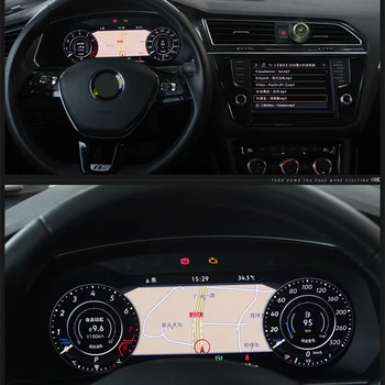 Auto Instrumentu Kopu, Spidometra Mērinstrumenti Panelis Panelis LCD displejs Jūdžu Volkswagen, VW Tiguan 2016-2020 ASV