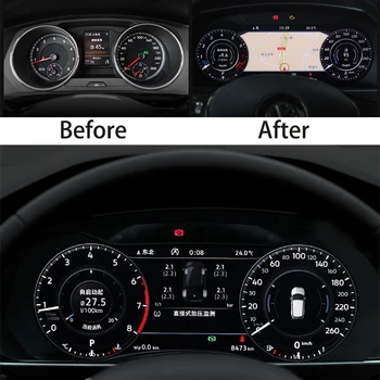 Auto Instrumentu Kopu, Spidometra Mērinstrumenti Panelis Panelis LCD displejs Jūdžu Volkswagen, VW Tiguan 2016-2020 ASV
