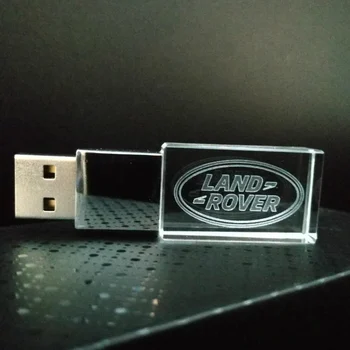 Auto Logo ZEMES kristāla ROVER metāla USB flash drive pendrive 4GB 8GB 16GB 32GB 64GB, 128GB Ārējās atmiņas atmiņas karti un u diska