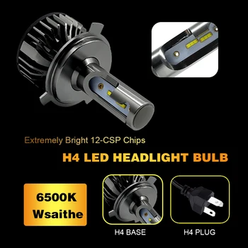 Auto Lukturu H4 110W 16000LM H7 LED canbus H1, H3, H8, H11 9005 9006 55W 20000lm 6500K auto Dizains Auto Lukturis Miglas Spuldzes