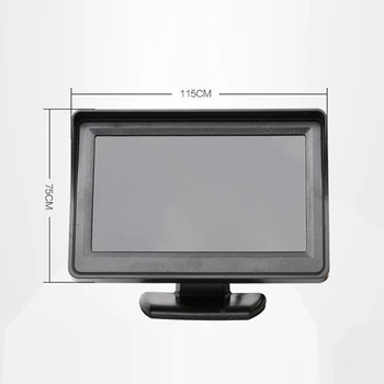 Auto Monitors 4.3 collu Ekrāns Atpakaļskata Atpakaļgaitas Kameras TFT LCD Auto Displejs, HD Ciparu Video Ievades PAL, NTSC Atpakaļskata Monitors