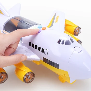 Auto Rotaļlietu Komplekts ar Kravas Transporta Lidmašīnu Izglītības Transportlīdzekļa Konstrukcijas Automašīnas, kas noteikts Bērniem ar Lieliem Spēlēt Mat