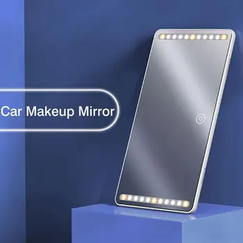 Auto saulessarga Kosmētikas Spoguļi Ar LED apgaismojumu, Lai Aizpildītu Gaismas Skaistumkopšanas Spogulis, Automašīnu Dekorēšana Produkti Auto Iedomība Spogulis