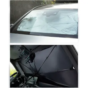 Auto Saulessargs Interjera Priekšējā Loga Saules Ēnā Segtu UV Saules Aizsargs Blind Jumta SUV Sedans Vējstikla Piederumi