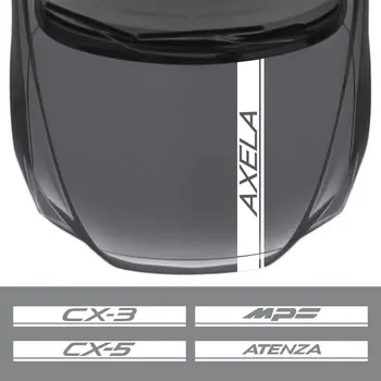 Auto Sporta Stila Kapuci, Motora Pārsega Decal Uzlīmes priekš Mazda 3 6 Atenza Axela CX-3 CX-5 Demio MP MS Auto Dekorēšana Aksesuāri