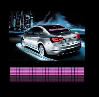Auto stils 90*25 40*30 50*30 Automobiļu LED EL Lapa Auto Mūzikas Uzlīme Ekvalaizers Spīdumu Flash Panelis Gaismas, kas Mirgo