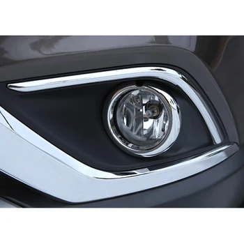 Auto Stils Aksesuāri 4gab Par Mitsubishi Outlander 2019 2020 Priekšējie Miglas lukturi, Lampas Vāciņš Melns, slīpā mala Rāmja Apdare Uzlīme