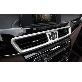 Auto Stils Automašīnu Centrālās Vadības Gaisa Kondicionēšanas Kontaktligzdas Vāciņu Rāmja Apdare Uzlīme BMW X1 2016-2020 Auto Interjera Aksesuāri