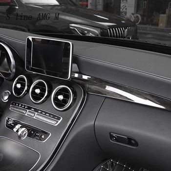 Auto Stils Centra Konsole, Gaisa izplūdes Paneļa Aptver Uzlīmes Apdare Priekš Mercedes Benz C Class W205 180 200 GLC X253 Piederumi