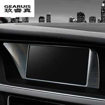 Auto Stils Centra Kontroles Navigācijas Ekrāna Aizsardzība attiecas Uzlīmes Apdares Panelis Audi A4 B8 A5 Iekšlietu Auto Piederumi