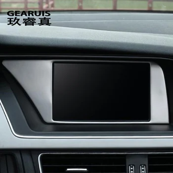 Auto Stils Centra Kontroles Navigācijas Ekrāna Aizsardzība attiecas Uzlīmes Apdares Panelis Audi A4 B8 A5 Iekšlietu Auto Piederumi
